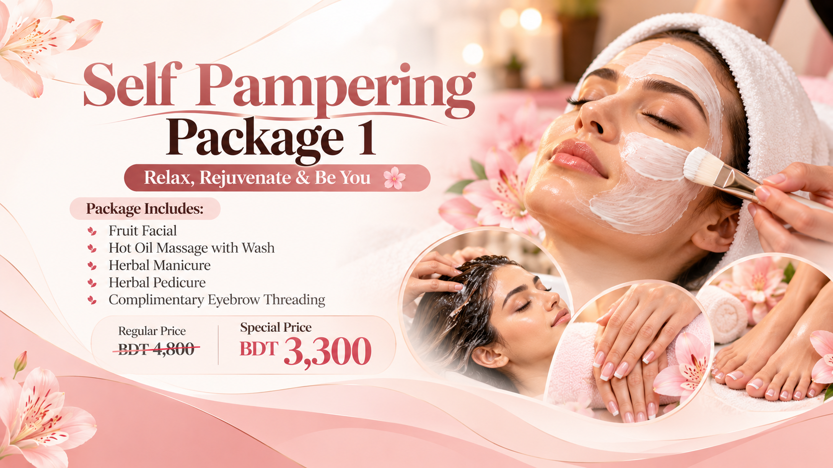 Self Pampering Package 1 – Relax, Rejuvenate & Be You