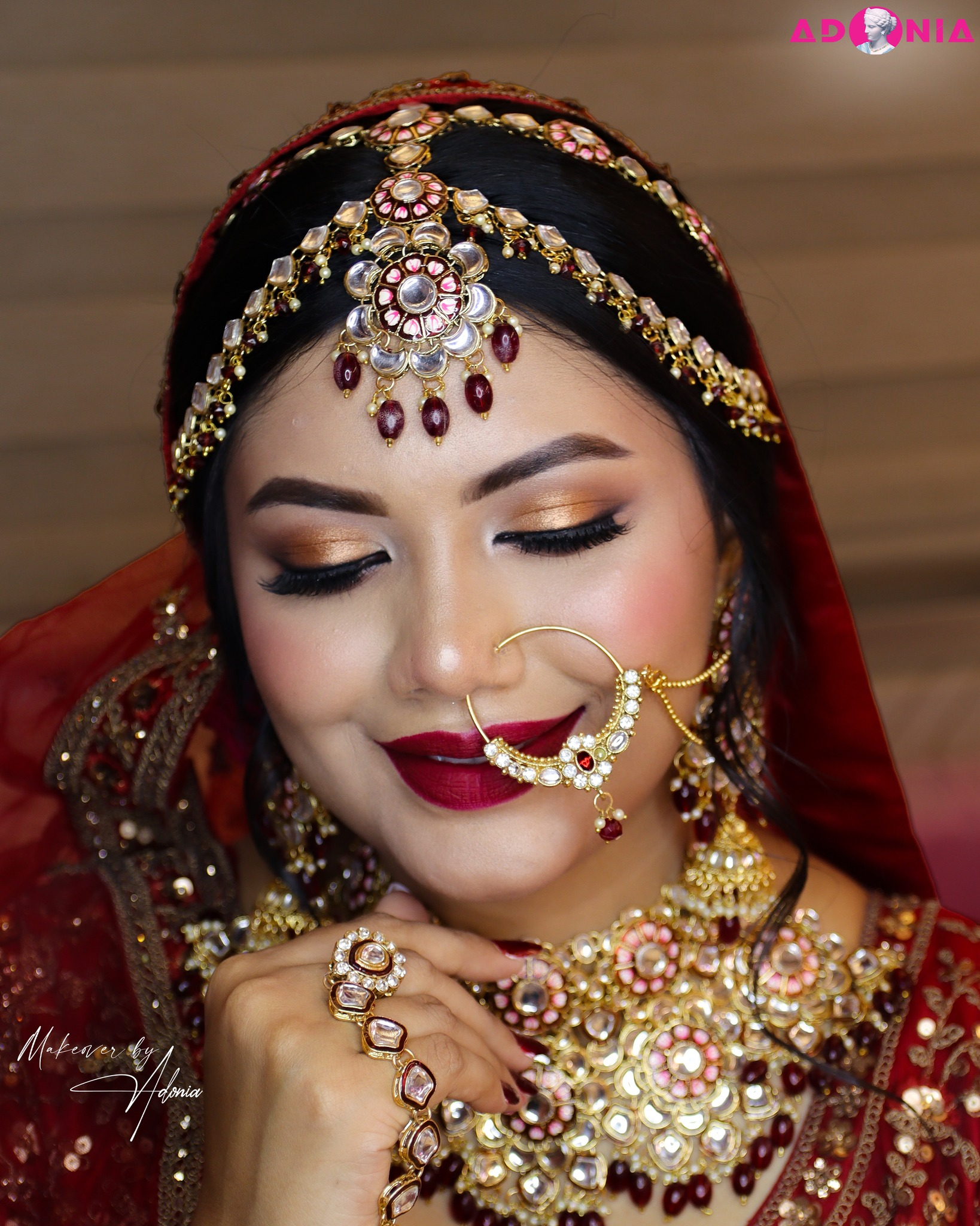 Experience a premium Yellow Bridal Night Makeover at Adonia Women’s Parlour  in Dhaka. Our expert bridal makeup artists create elegant, long-lasting bridal looks with flawless skin finish, glamorous eye makeup, and luxurious styling for weddings, receptio
