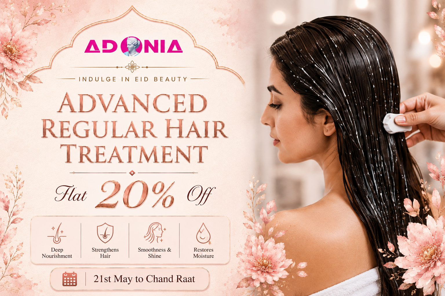 Flat 20% off on Advanced regular hair treatment